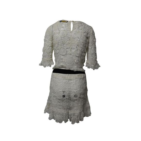 Pre Loved Ralph Lauren Vintage Ralph Lauren Lace Dress in White Cotton Women - Picture 3 of 7